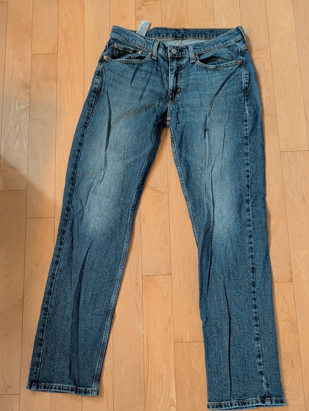 Great Condition Men's Levi's 514 Classic Straight Blue Wash Denim Jeans